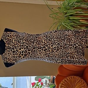 Just Be Leopard Bodycon Dress M
